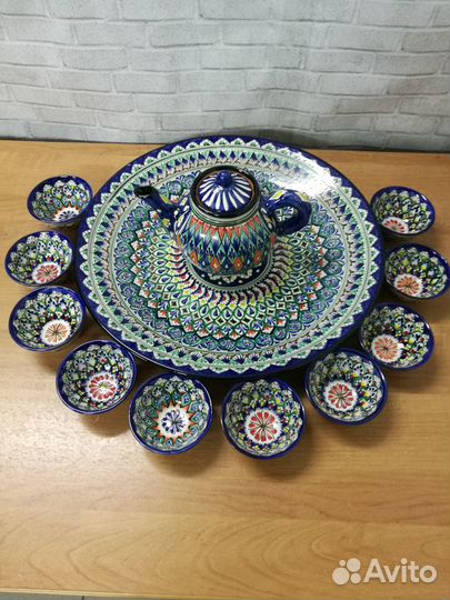 Риштанская керамика (комплект посуды)