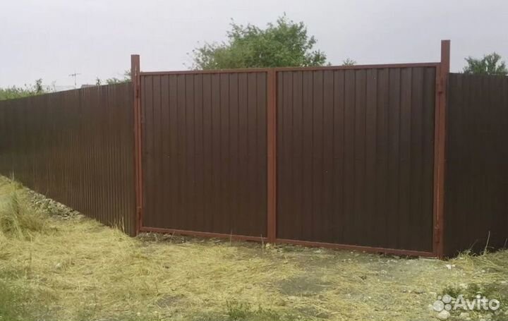 Забор металлический цена за метр под ключ
