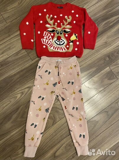 Новогодние свитер и штаны 122