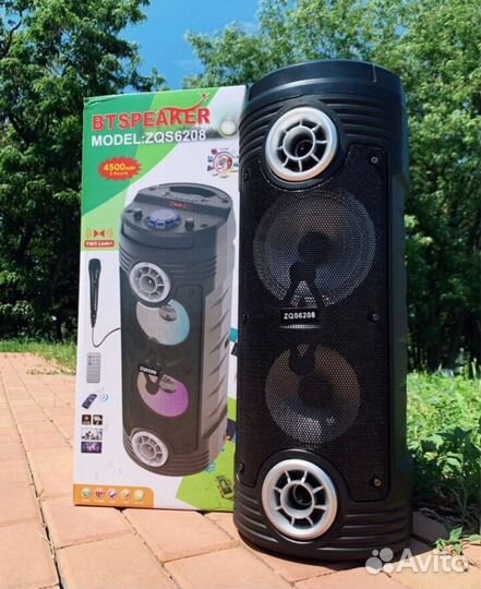 Новая мощная Bluetooth колонка Zqs 58см караоке