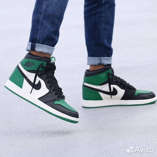 Кроссовки Air Jordan 1 High Pine Green (36-45)