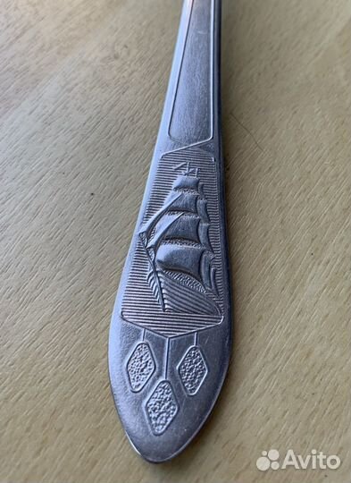 Ложка столовая СССР нерж. Парусник. Редкость