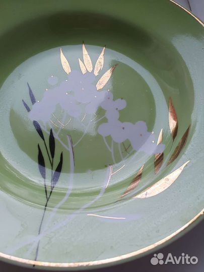 Тарелки глубокие 6 шт гроздь рябины Дулево1965