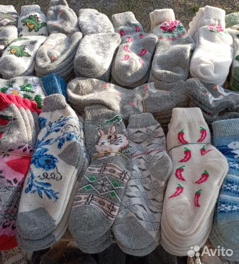 Носки шерстяные с рисунком