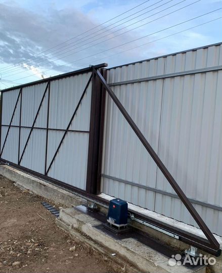 Откатные ворота калитка