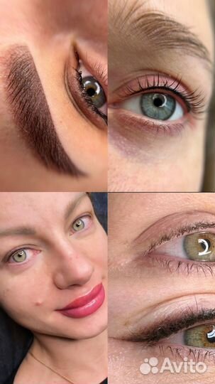 Перманентный макияж бровей губ и век татуаж