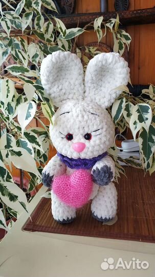 Мягкая игрушка Вязаный Зайчик