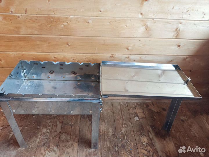 Мангал чемодан из нержавейки 2мм