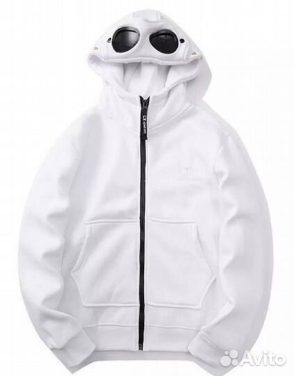 Zip Hoodie C.P Company black, white (Арт.16197)