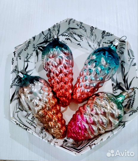 Елочные игрушки СССР шишки