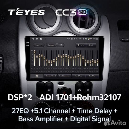 Магнитола Teyes CC3 2K 3/32 Renault Logan