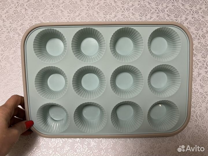Силиконовая форма для маффинов, кексов, сырников