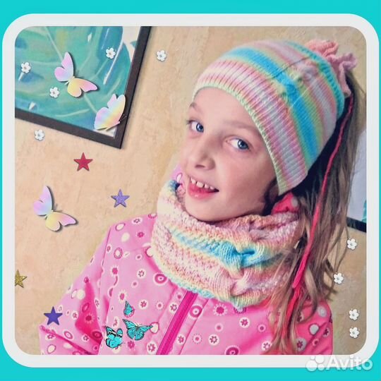 Осенний комплект: снуд и шапочка