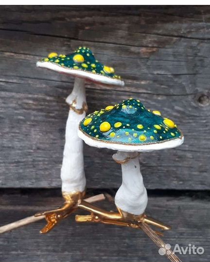 Елочные игрушки грибы мухоморы