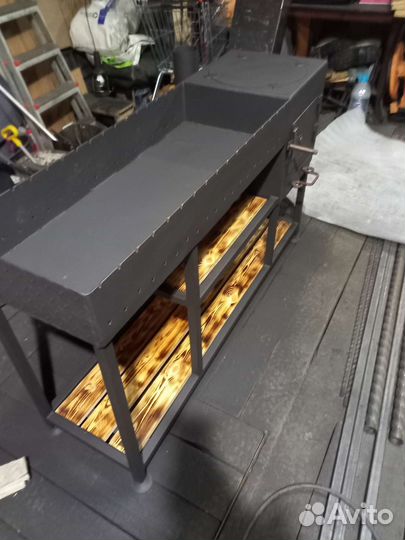 Мангал с печью под казан