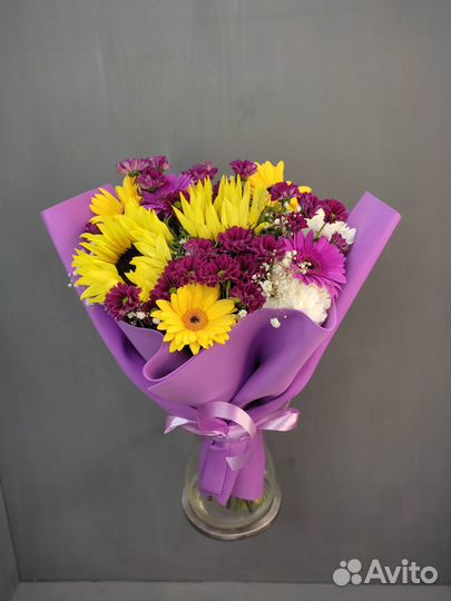 Букет-комплимент фиолетовый