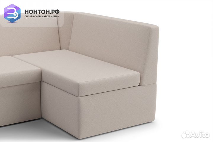 Кухонный угловой диван дельфин Орион бежевый