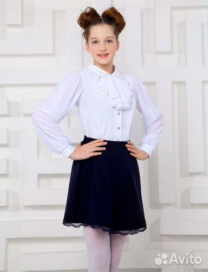 Школьная блузка для девочки, новая, 128