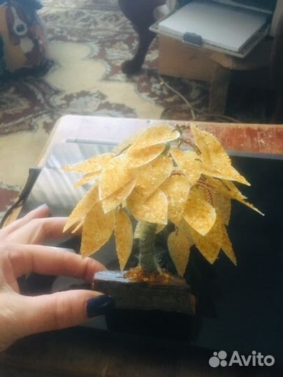 Деревья счастья и денег из янтаря