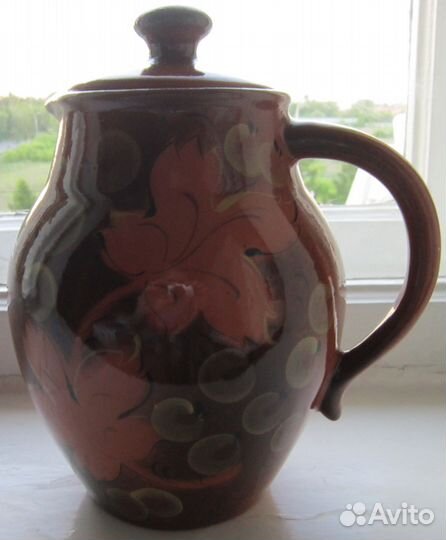 Кувшин керамический с крышечкой