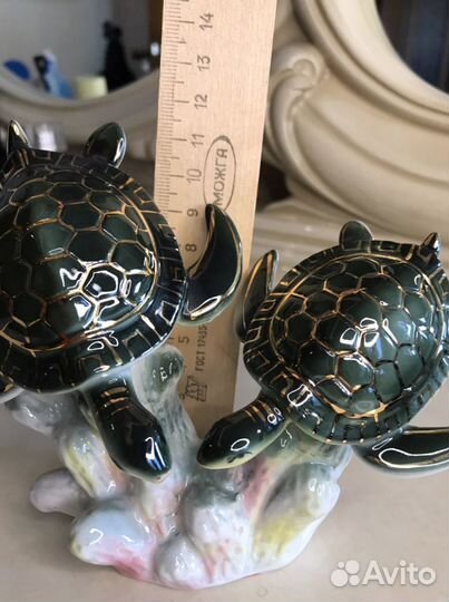 Черепахи фарфор позолота