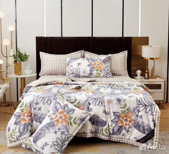 Белье постельное с готовым одеялом евро