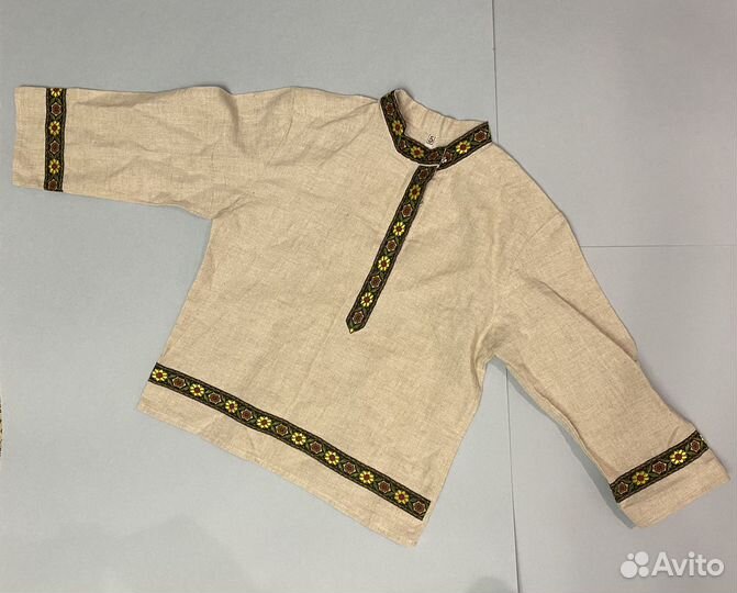 Рубашка льняная детская, 2-3 года