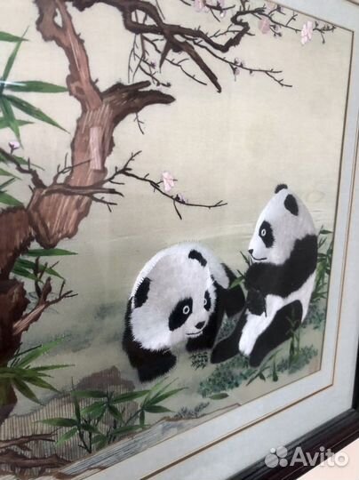 Картина шелкография Китай