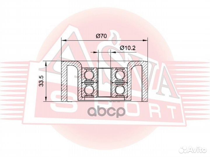 Ролик натяжной nsbp-029 asva