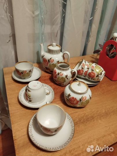 Сервиз лфз Чайный Букет чайных роз 1964 г