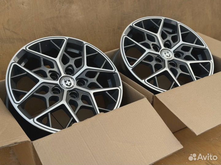 Литые диски r17 5x114 3 HRE FF10 Графит с Полировк