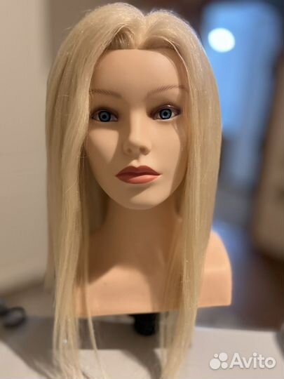 Голова манекен с натуральными волосами