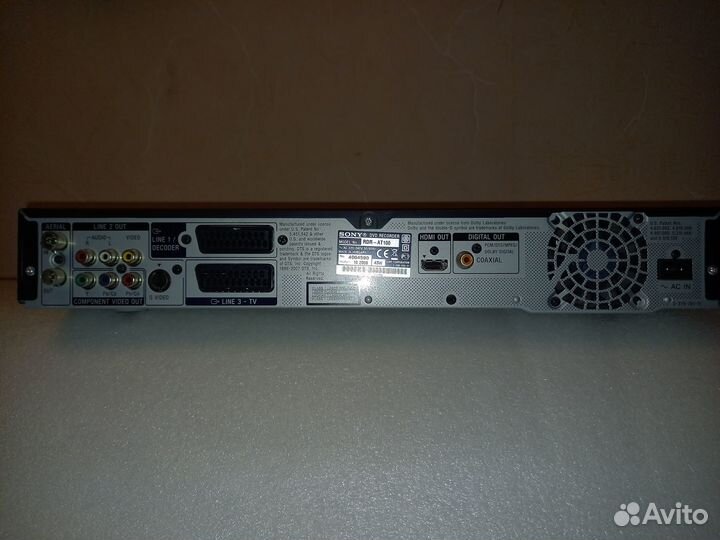 Dvd рекордер sony rdr-at100