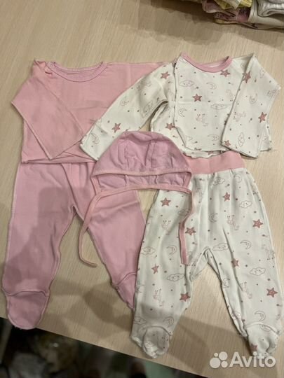Детские вещи для девочки пакетом 56 62 68