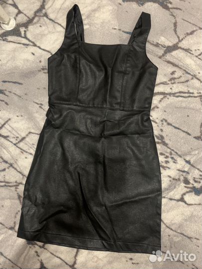 Кожаный сарафан 40-42 размера новый