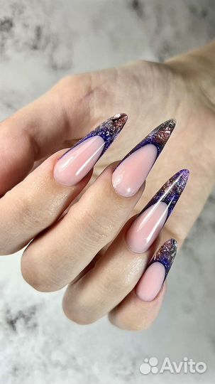 Модели выкладной френч/Маникюр/Наращивание на дому