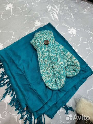 Палантин шарф варежки