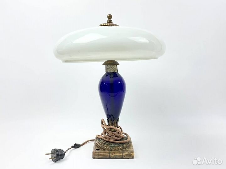 Лампа настольная СССР кобальт