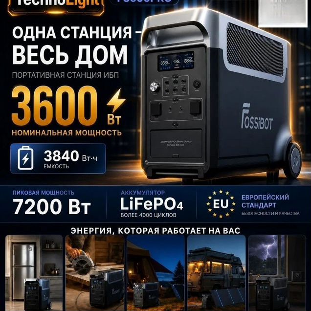 Портативная электростанция fossibotf3600Pro