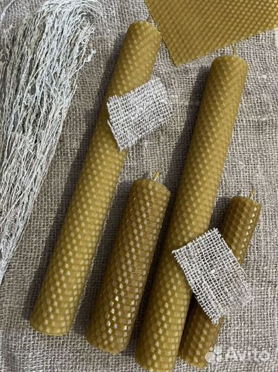 Свеча натуральная, пчелинный воск