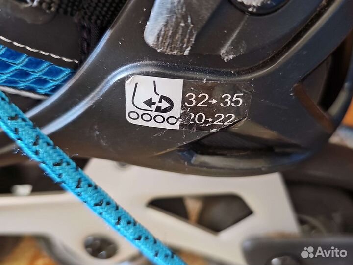 Роликовые коньки Oxelo раздвижные 32-35,защита