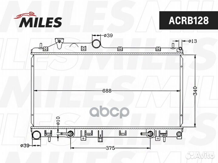 Радиатор subaru forester 2.5 08- acrb128 Miles