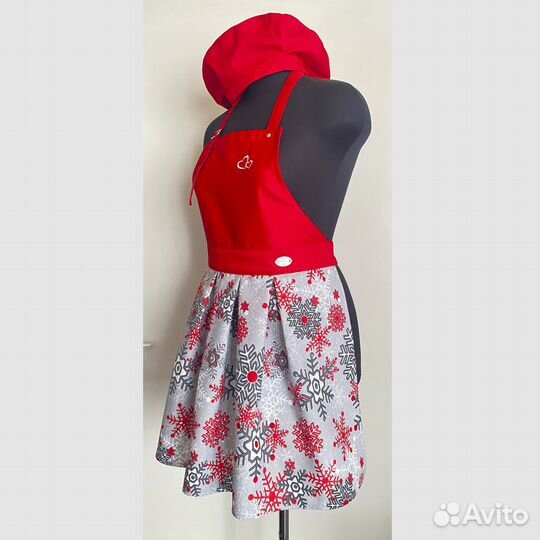 Фартук женский с беретом Новогодний