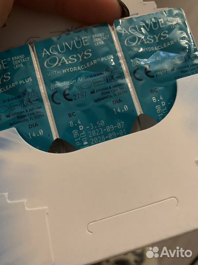 Линзы acuvue oasys -3,5