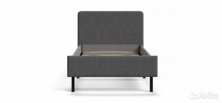 Кровать Уна 90 mini рогожка серая, чёрная