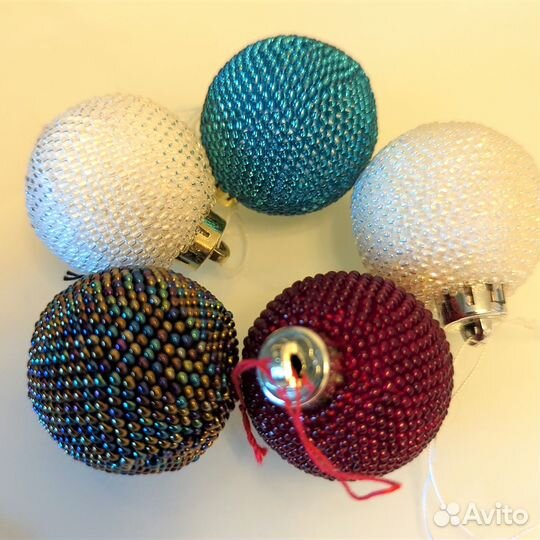 Шар / ёлка / Бисерные шары ручной работы
