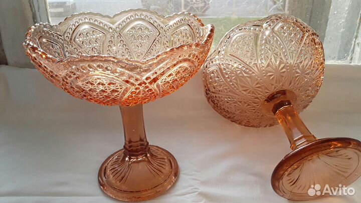 Ваза для фруктов на ножке СССР