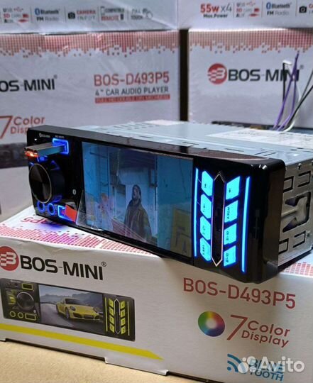 Магнитола 1Din с экраном под видеоклипы Bluetooth