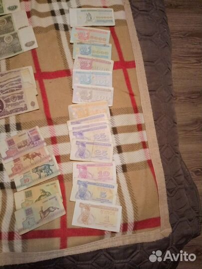 Банкноты, купюра, монеты СССР и иностранные