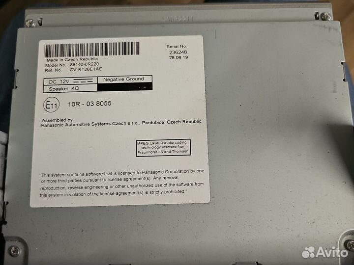 Штатная магнитола toyota Rav 4 2019 г